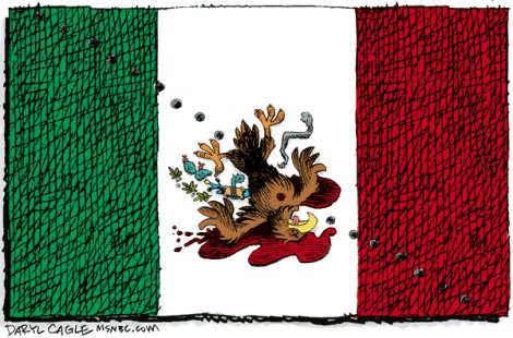 La caricatura de Daryl Cagle, tomada de MSNBC.com