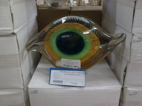 "Escultura de vidrio diseño ojo"